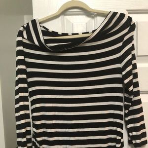 Loft 3/4 striped top